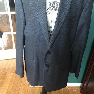 Kasper Mens Geometric Print Blazer Coat Jacket Taylored for Macy's. Size 44R